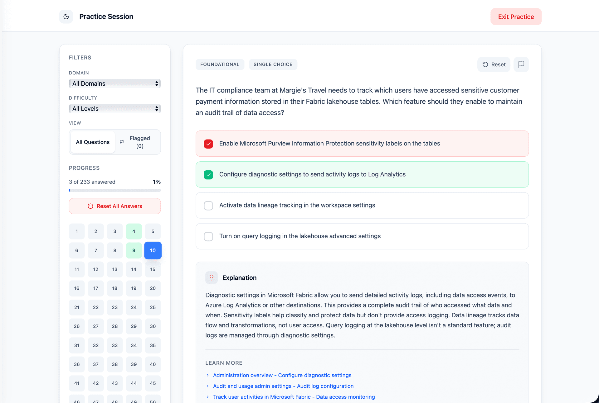 Practice with Explanations